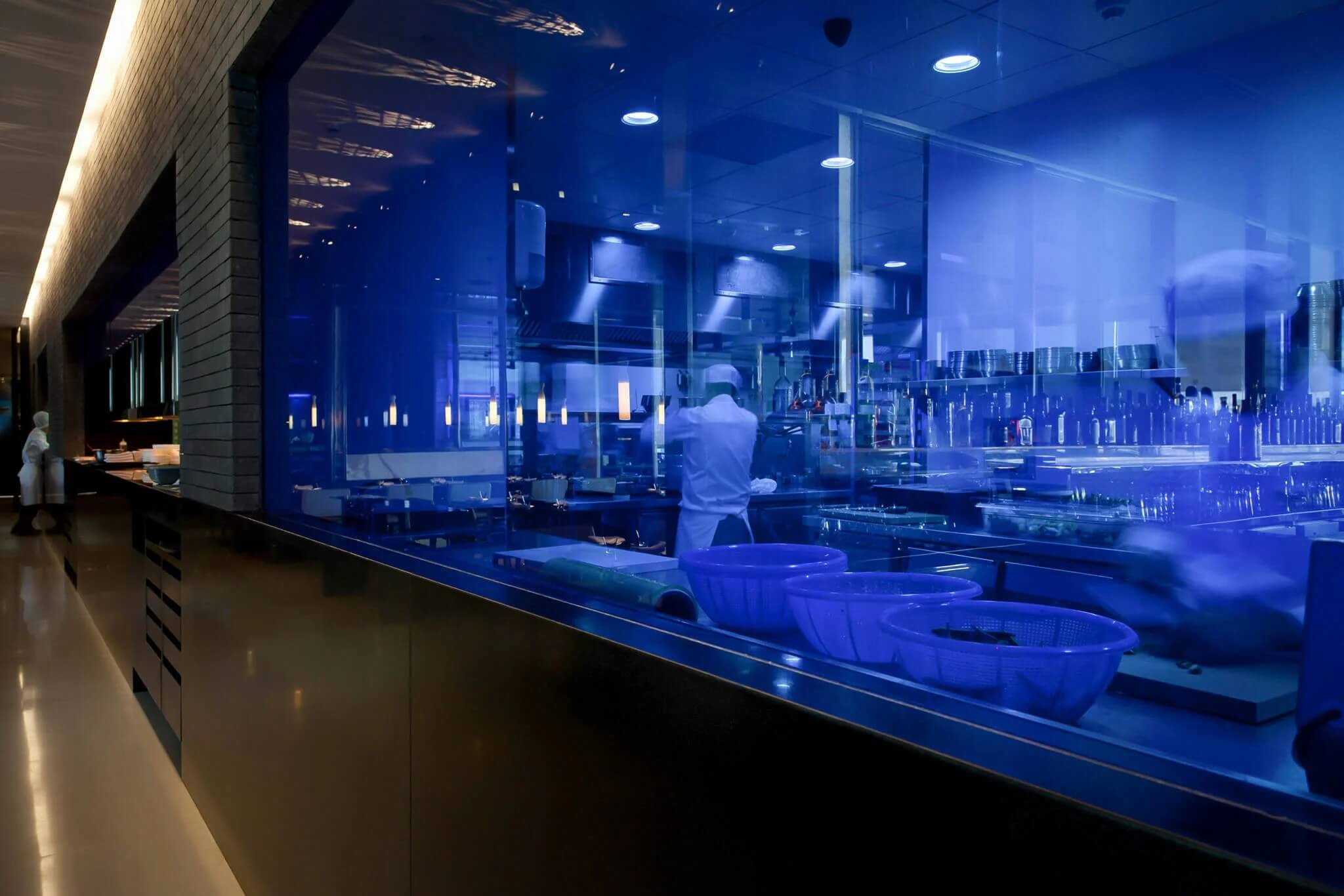 chef in the kitchen at Yauatcha