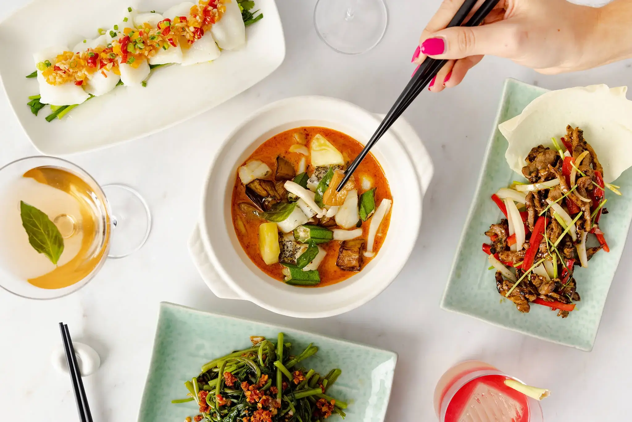 Various dishes at Yauatcha